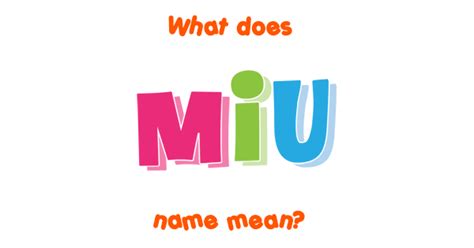 miu meaning japanese